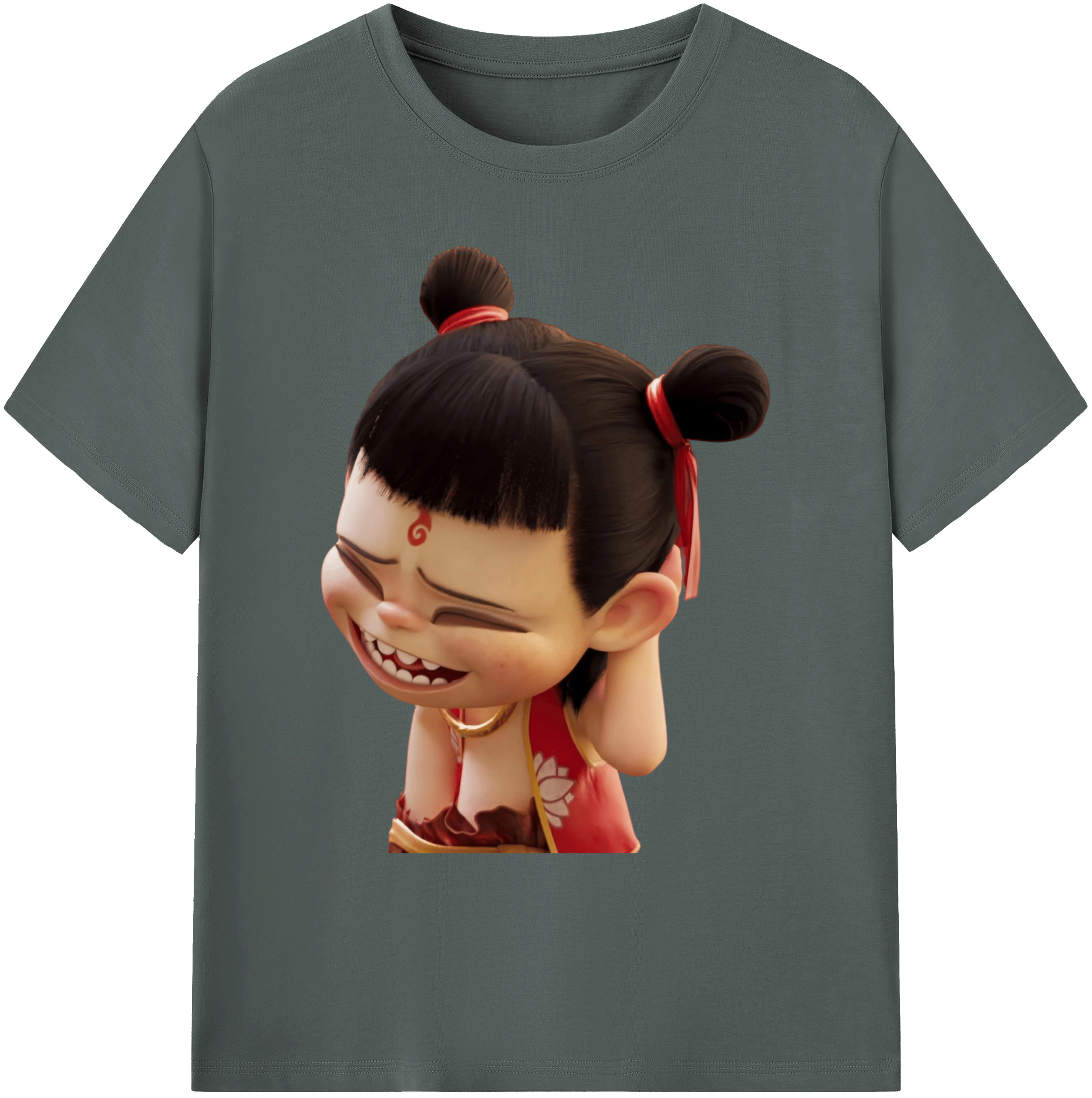 （画像用） Ne Zha 2 ナタ 魔童の大暴れ 綿100％ メンズ半袖Tシャツ｜肌触りやわらか＆通気性
